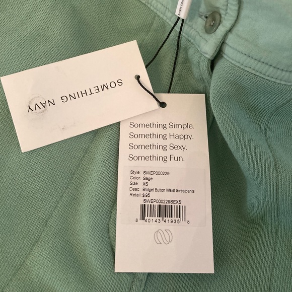 NWT Something Navy Bridget Sweatpants - Picture 4 of 4